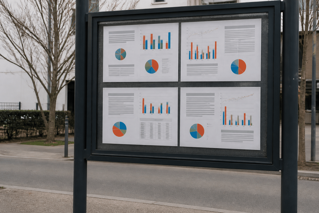 Statistiques criminalité affichées sur panneau urbain Cachan