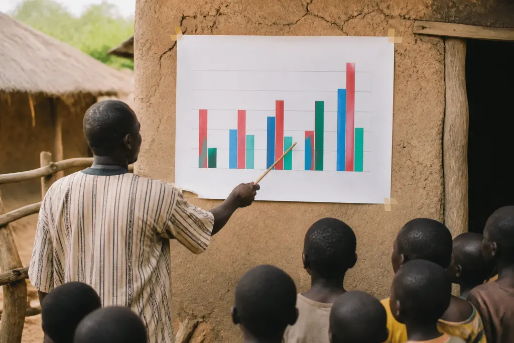 Graphique statistiques criminalité village rural avec barres comparatives