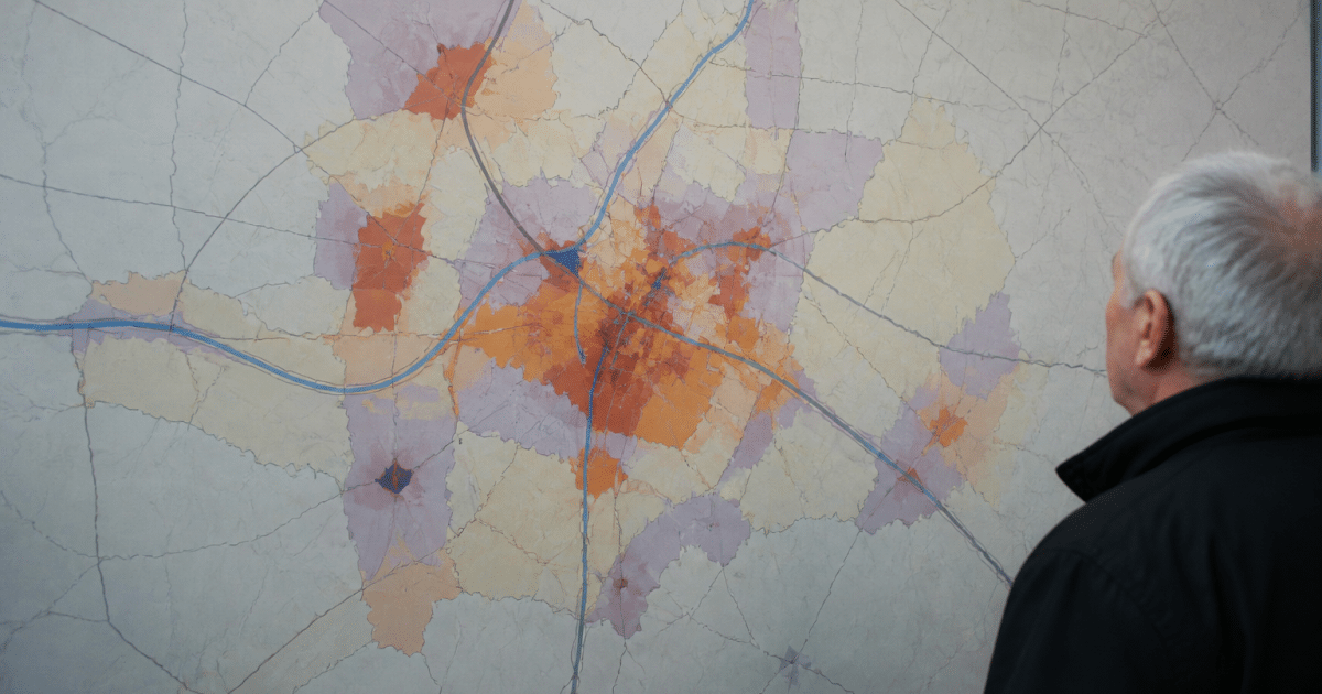 Carte de Vierzon affichant population chiffres zones urbaines densites