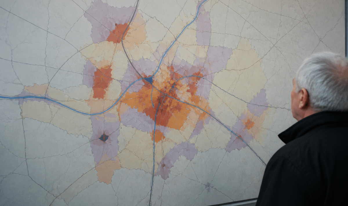 Carte de Vierzon affichant population chiffres zones urbaines densites